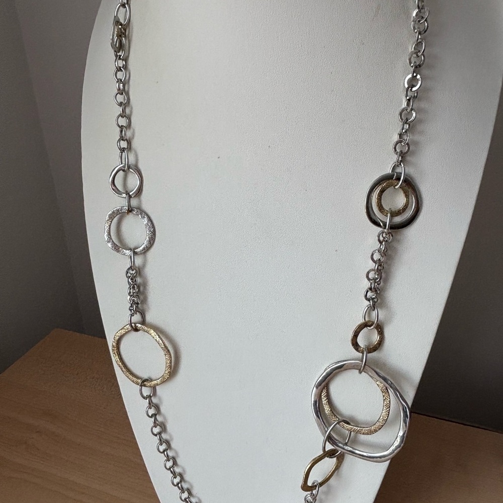 Premiere Designs Gold and Tone Chain Link Necklace